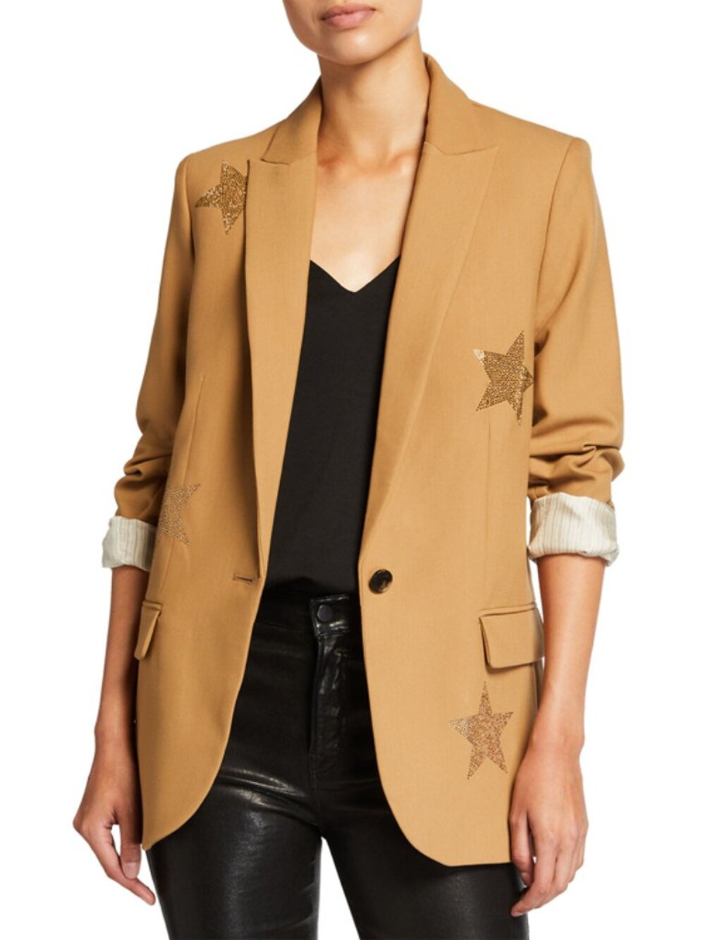 NWT $498 Zadig & Voltaire Viva Etoiles Star Strass Blazer Jacket Size 36 - Picture 4 of 7